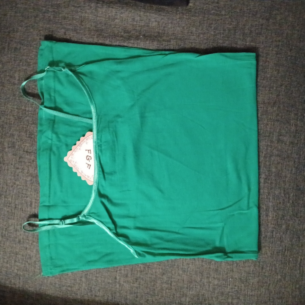 Jade spaghetti strap tank top